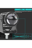 ASTRALED 2 Adet Beyaz / Sarı Renkli Universal Motosiklet Sis Farı Mini Spot Lens Led Far Uyumlu thumbnail 3