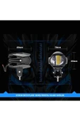 ASTRALED 1 Adet Motosiklet Atv Utv Scooter Offroad Beyaz Sarı Çift Renk Lazer Sis Farı Delici 12-80 Volt thumbnail 3