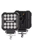 ASTRALED 16 Ledli Piksel Model Off Road Sis Farı Beyaz-Turuncu 2 Mod Çakarlı Çalışma Lambası 12-24 Volt thumbnail 1