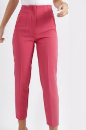 Önü Patlı Kumaş  Pantolon 113 Pembe - 1