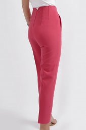 Önü Patlı Kumaş  Pantolon 113 Pembe - 3