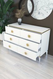 Tocco 1053 İpek 6 Çekmeceli 120 cm Mega Şifonyer - 3