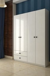 TOCCO 1005 Nova 4 Kapaklı 2 Çekmeceli Askılıklı Gardırop - 2