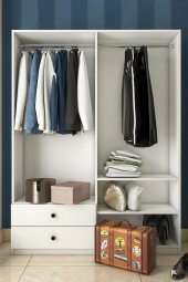 TOCCO 1021 İnci 4 Kapaklı 2 Çekmeceli Askılıklı Gardırop - 3