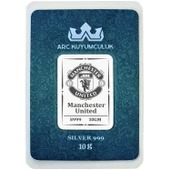 Hediyeye Özel 10 Gram Manchester United Temalı 999 Ayar Gümüş ile Üretilmiş Gümüş Külçesi-745 thumbnail 1