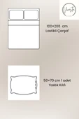 Vivesta Home 100x200 cm Tek Kişilik Siyah Lastikli Çarşaf Seti + 1 Adet 50x70 Yastık Kılıfı –Yumuşak Kumaş thumbnail 2