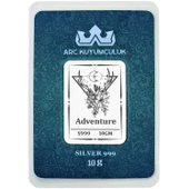 Hediyeye Özel 10 Gram Ay ve Çiçek Temalı 999 Ayar Gümüş ile Üretilmiş Gümüş Külçesi-742 thumbnail 1