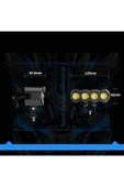 ASTRALED 1 ADET Motosiklet 4 Led Lazer Sis Farı Delici Beyaz Sarı Çift Renk Metal Baykuş Led Işık thumbnail 3