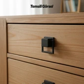 Marko Siyah Metal Gömme Tarz Mobilya Kulp 32 mm Modern Dekoratif Dolap ve Çekmece Kulbu Dayanıklı thumbnail 3