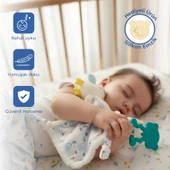 Babyjem 926 Birdy Diş Kaşıyıcılı + Silikon Emzik Hediyeli Uyku Arkadaşım Mavi  thumbnail 1