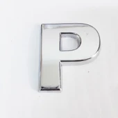 Cemax P Harfi  3,75 cm Krom Yapışkanlı thumbnail 1