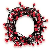 5m 28 LED Mini Top Işık Kırmızı - Fişli, Siyah Kablo thumbnail 2