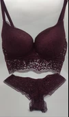 DANTELLİ BRALET DESTEKLİ SÜTYEN TAKIMI 85 BEDEN thumbnail 3
