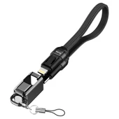 S-link Armor CL-020 30W 20 cm Type-C to Lightning PD Örgülü Metal Başlıklı Siyah Hızlı Şarj Kablosu thumbnail 3