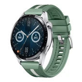 Huawei Watch GT3 Pro GT3 GT2 46mm SportStripe Örgü Desen Metal Tokalı Silikon Akıllı Saat Kordonu  Haki thumbnail 1
