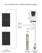 Hegel 4" 48V 750W 15.5A Solar Dalgıç Pompa (4US750-80-4B) thumbnail 6