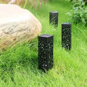 6 Adet Dekoratif Solar Güneş Enerjili Bahçe Aydınlatması Yürüyüş Yolu Seti thumbnail 1