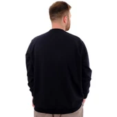 Büyük Beden Erkek Sweat Bıs Yaka U24174 Lacivert thumbnail 4