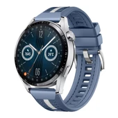 Huawei Watch GT3 Pro GT3 GT2 46mm SportStripe Örgü Desen Metal Tokalı Silikon Akıllı Saat Kordonu  Mavi thumbnail 1