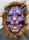 Kahverengi Saçlı Dişli Kurt Maskesi Köpek Maskesi Mega Peluş 16 No thumbnail 1