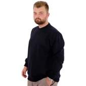 Büyük Beden Erkek Sweat Bıs Yaka U24174 Lacivert thumbnail 3