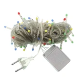 10 M 100 Led Damla Uçlu Led Işık Kırmızı Işık Şeffaf Kablo thumbnail 2