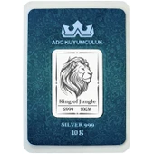 999 Ayar Gümüş ile Üretilmiş Orman Kralı Temalı Hediyeye Özel 10 Gram Gümüş Külçesi-765 thumbnail 1
