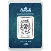999 Ayar Gümüş ile Üretilmiş Aslan Temalı Hediyeye Özel 10 Gram Gümüş Külçesi-763 thumbnail 1