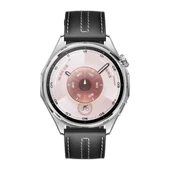 Sneezy Huawei Watch GT6 46mm İle Uyumlu Dikiş Desenli Deri Metal Tokalı Akıllı Saat Kordonu  Siyah thumbnail 4