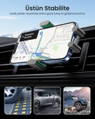 UGREEN Magsafe 15W Kablosuz Araç İçi Hızlı Şarj Cihazı, Otomatik Sensörlü Tutucu, Siyah, 40118 thumbnail 6