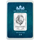 Orman Kralı Temalı Hediyeye Özel 5 Gram 999 Ayar Gümüş ile Tasarlanmış Gümüş Külçesi-765 thumbnail 1