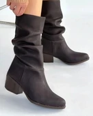 BİÇOMİ Yior Kahverengi Nubuk Topuklu Bot thumbnail 3