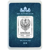 Hediyeye Özel 10 Gram Simurg Temalı 999 Ayar Gümüş ile Üretilmiş Gümüş Külçesi-766 thumbnail 1