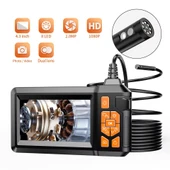 10 Mt Ekranlı 3 Kameralı Endoskop Yılan Kamera Hafıza Girişli Sert Kablo Işıklı 8 MM thumbnail 2