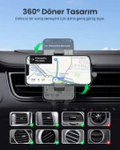 UGREEN Magsafe 15W Kablosuz Araç İçi Hızlı Şarj Cihazı, Otomatik Sensörlü Tutucu, Siyah, 40118 thumbnail 5