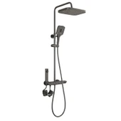 Piyano Robot Duş Seti Tuşlu Tam Takım Antrasit Lüks Yağmurlama Fonksiyonlu El Duşu Başlıklı Sistemi thumbnail 5