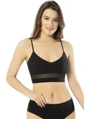 Kota 6398 Kadın Dalgıç Kumaş Pedli Büstiyer-Siyah LXL thumbnail 1