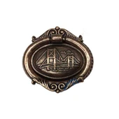 Dekoratif Zamak Sarkaç - Büyük, Kulp, Eskitme, 100  Adet thumbnail 2