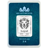 Vefalı Köpek Temalı Hediyeye Özel 5 Gram 999 Ayar Gümüş ile Tasarlanmış Gümüş Külçesi-761 thumbnail 1