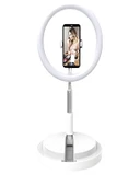RGB Led Halka Işık 168CM Teleskopik Tripodlu, 160 LED, Telefon Tutucu, Katlanabilir Ring Light thumbnail 2