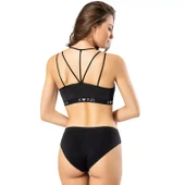 Kota 6440 Ip Askılı Pedli Krop BÜSTİYER SİYAH SM thumbnail 1