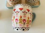 Londra'dan Cath Kidston Çok Renkli Çiçek Desenli Porselen Muhteşem El Boyama Kahvaltı Kupa/Mug thumbnail 6