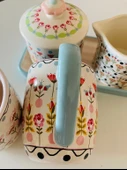 Londra'dan Cath Kidston Çok Renkli Çiçek Desenli Porselen Muhteşem El Boyama Kahvaltı Kupa/Mug thumbnail 7