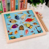 Ahşap Balık Tutma Oyunu 2 Oltalı Kare - 2