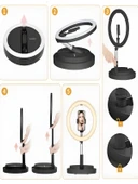 RGB Led Halka Işık 168CM Teleskopik Tripodlu, 160 LED, Telefon Tutucu, Katlanabilir Ring Light thumbnail 4