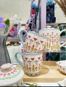 Londra'dan Cath Kidston Çok Renkli Çiçek Desenli Porselen Muhteşem El Boyama Kahvaltı Kupa/Mug thumbnail 2