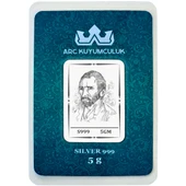 Efsane Van Gogh Temalı Hediyeye Özel 5 Gram 999 Ayar Gümüş ile Tasarlanmış Gümüş Külçesi-772 thumbnail 1