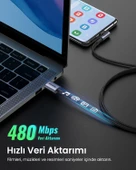 UGREEN USB-C to USB-A 3A QC 90 Derece Hızlı Şarj Kablosu, 1 Metre, Uzay Girişi, 50941 thumbnail 4