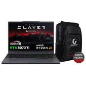 Game Garaj Slayer R9T3D-5070Ti C3 AMD Ryzen 9 9955HX3D 32GB RAM 2TB SSD RTX5070Ti 16" QHD IPS 300Hz FreeDOS Gaming Laptop thumbnail 1