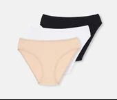3 lü Paket Dagi Bayan Klasik Slip Külot 5113KC thumbnail 6